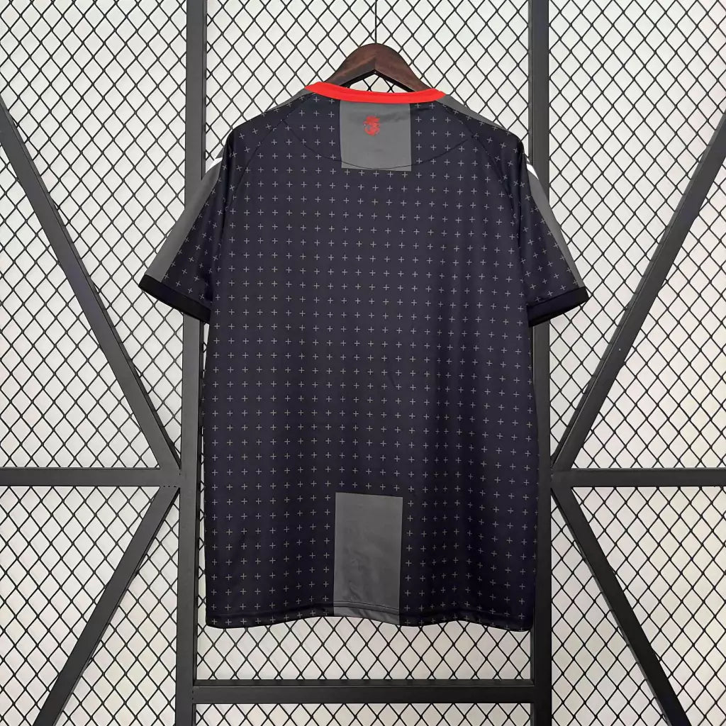 Camisa Geórgia Away Eurocopa 24/25 - Torcedor Macron Masculino - Preto