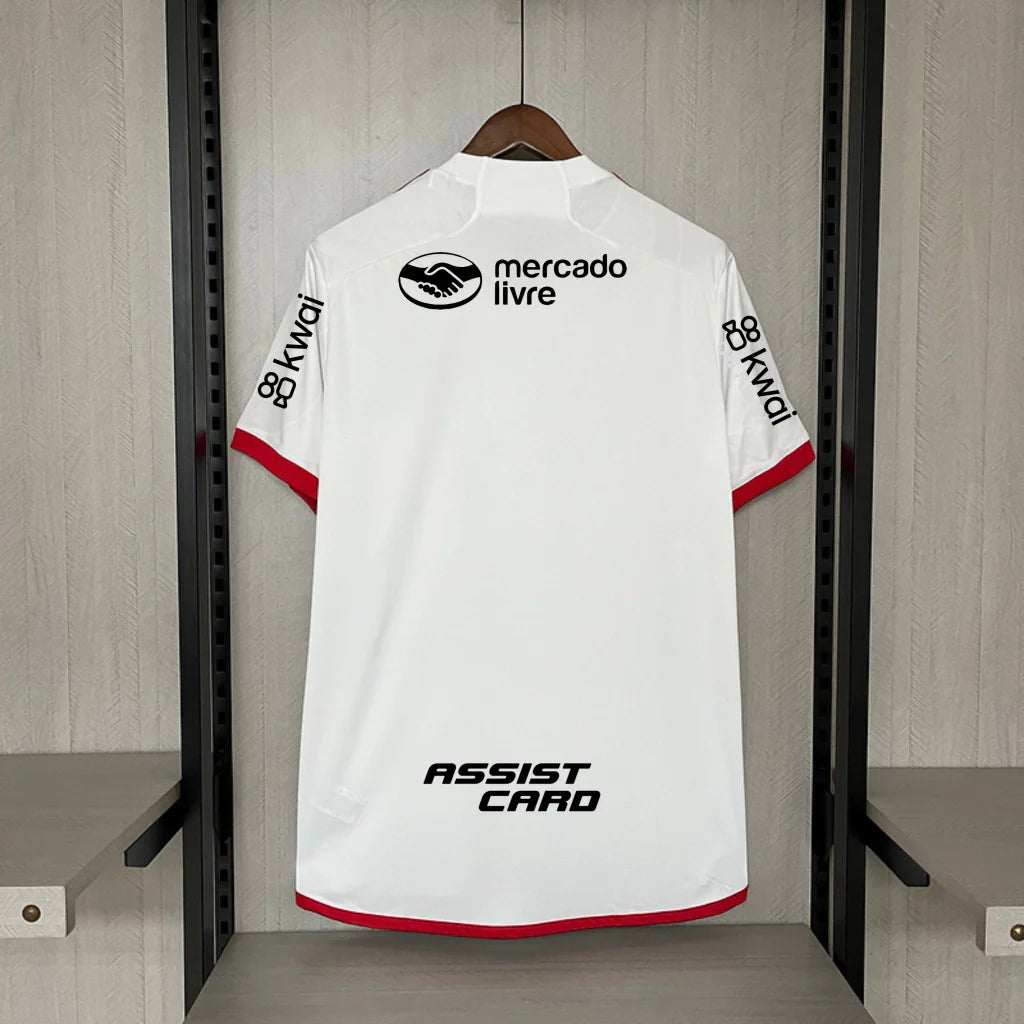 Camisa Flamengo C/ Patrocínios Away 2024/25 Torcedor Adidas Masculino - Branco