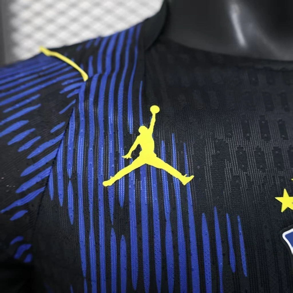 Camisa Brasil 2026/27 Jordan - Jogador Masculina - Azul e Preta