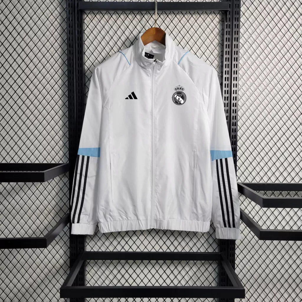 Corta Vento Real Madrid Adidas Masculino - Branco