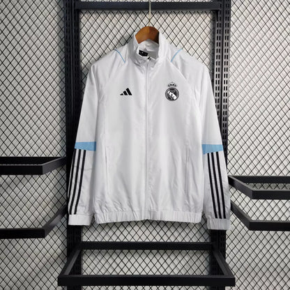 Corta Vento Real Madrid Adidas Masculino - Branco