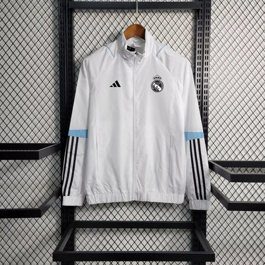 Corta Vento Real Madrid Adidas Masculino - Branco