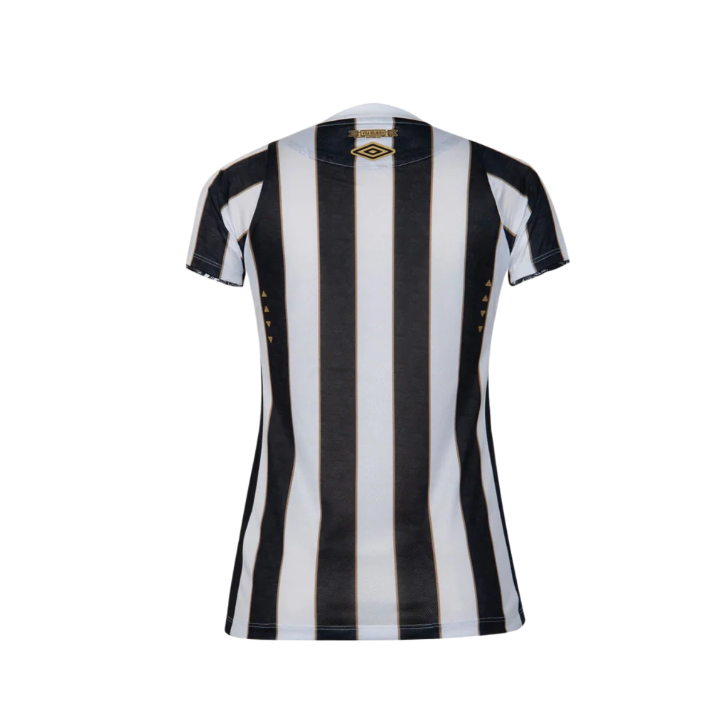 Camisa Peixão Away 2024/25 - Torcedor Umbro Feminina - Preto e Branco