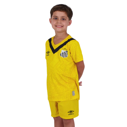 Conjunto Infantil Peixão Third 2024/25 - Torcedor Umbro - Amarelo