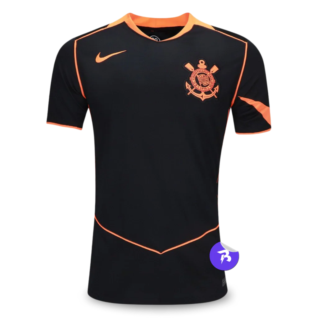 Camisa Timão Third 2025/26 - Torcedor Nike Masculino - Preto e Laranja