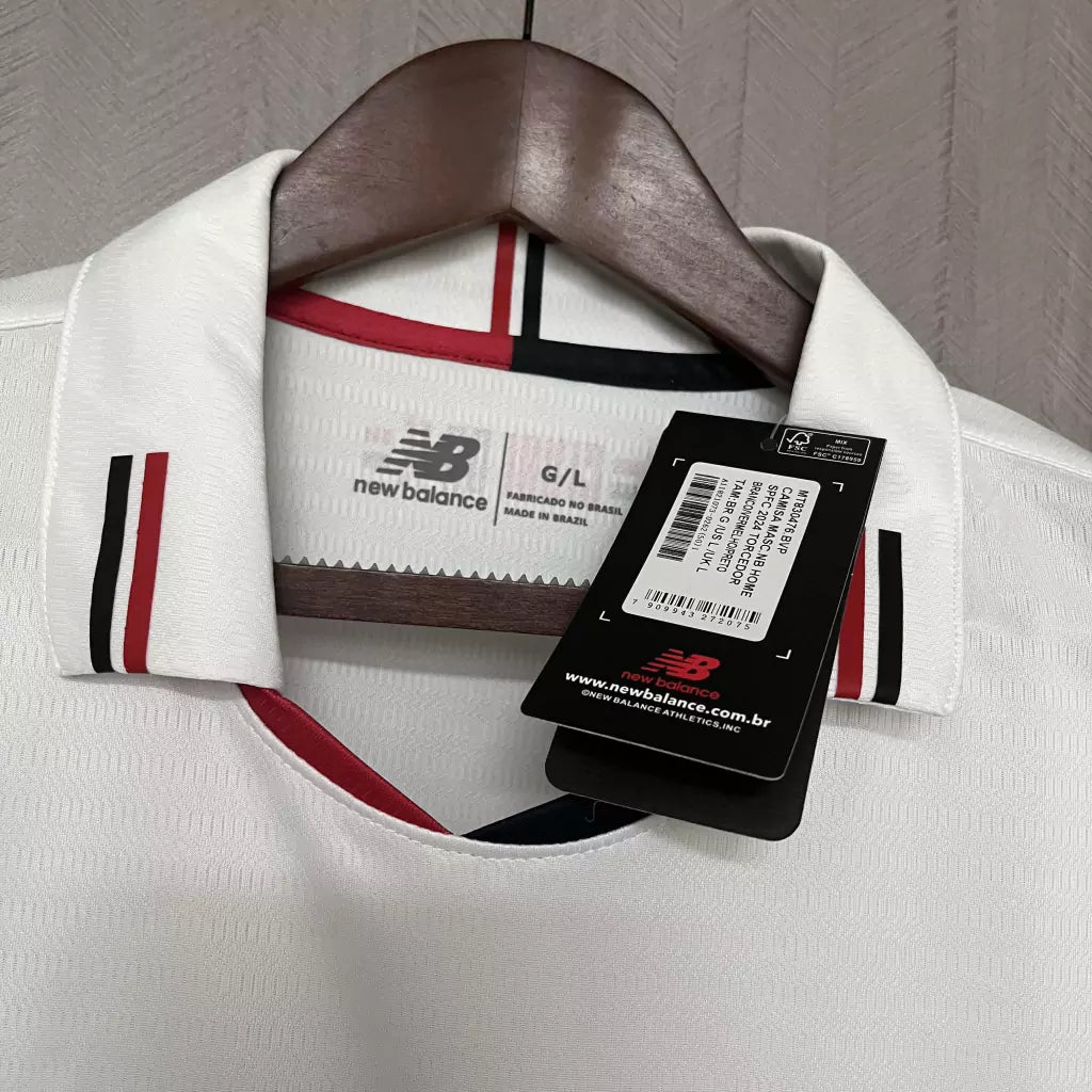 Camisa São Paulo Home I 2024/25 Torcedor New Balance Masculino - Branco