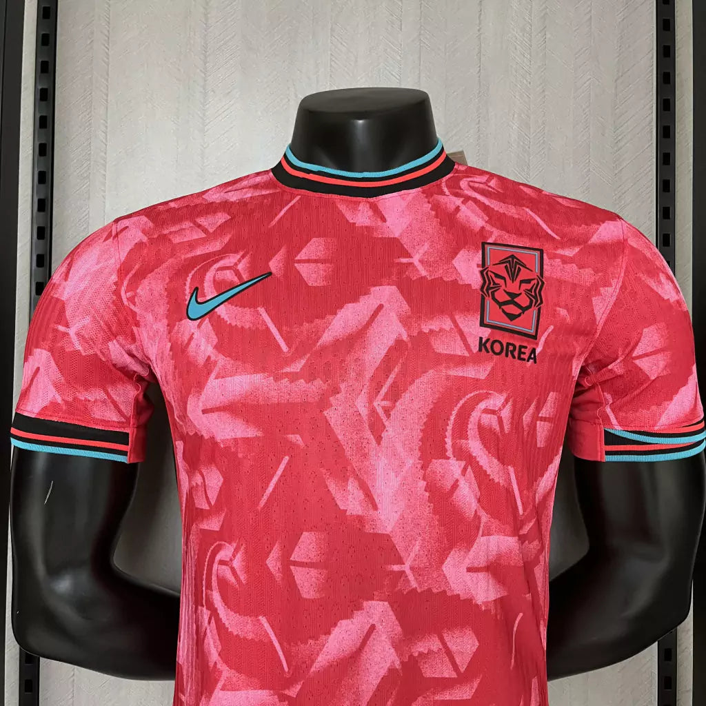 Camisa Coreia do Sul Home 24/25 - Jogador Nike Masculino - Vermelho Rosa