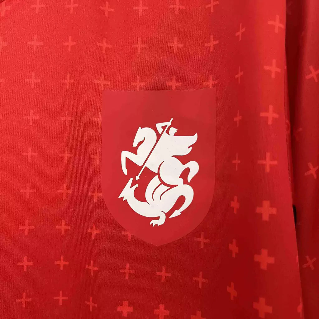 Camisa Geórgia Third Eurocopa 24/25 - Torcedor Macron Masculino - Vermelho