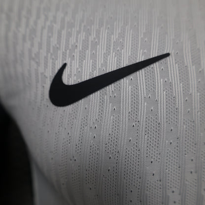 Camisa Timão Home 2024/25 C/ Patrocínio Versão Jogador Nike Masculino - Branco e Preto