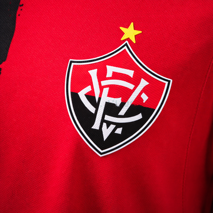 Camisa Vitória Rubro-Negra 25/26 – Manto Dividido Leão da Barra