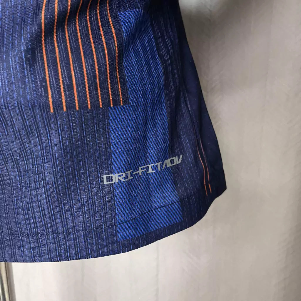 Camisa Holanda Away 24/25 - Jogador Nike Masculino - Azul e Laranja