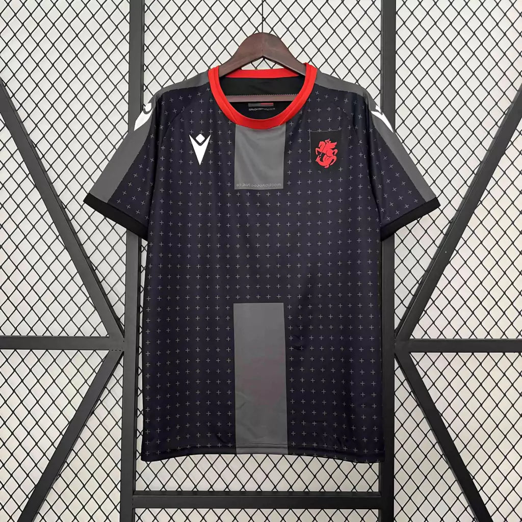 Camisa Geórgia Away Eurocopa 24/25 - Torcedor Macron Masculino - Preto