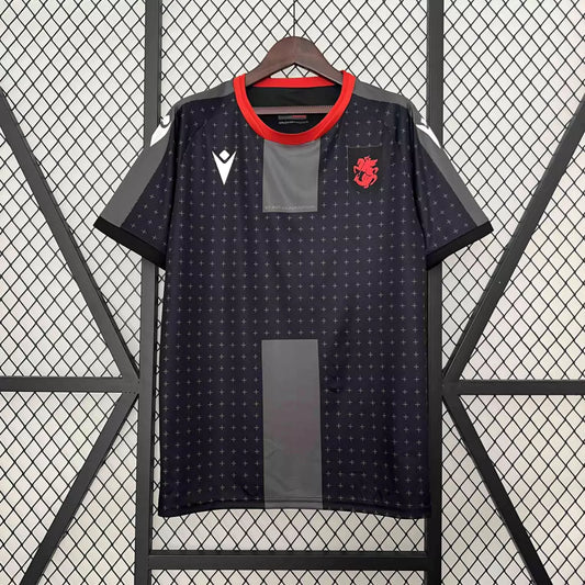 Camisa Geórgia Away Eurocopa 24/25 - Torcedor Macron Masculino - Preto