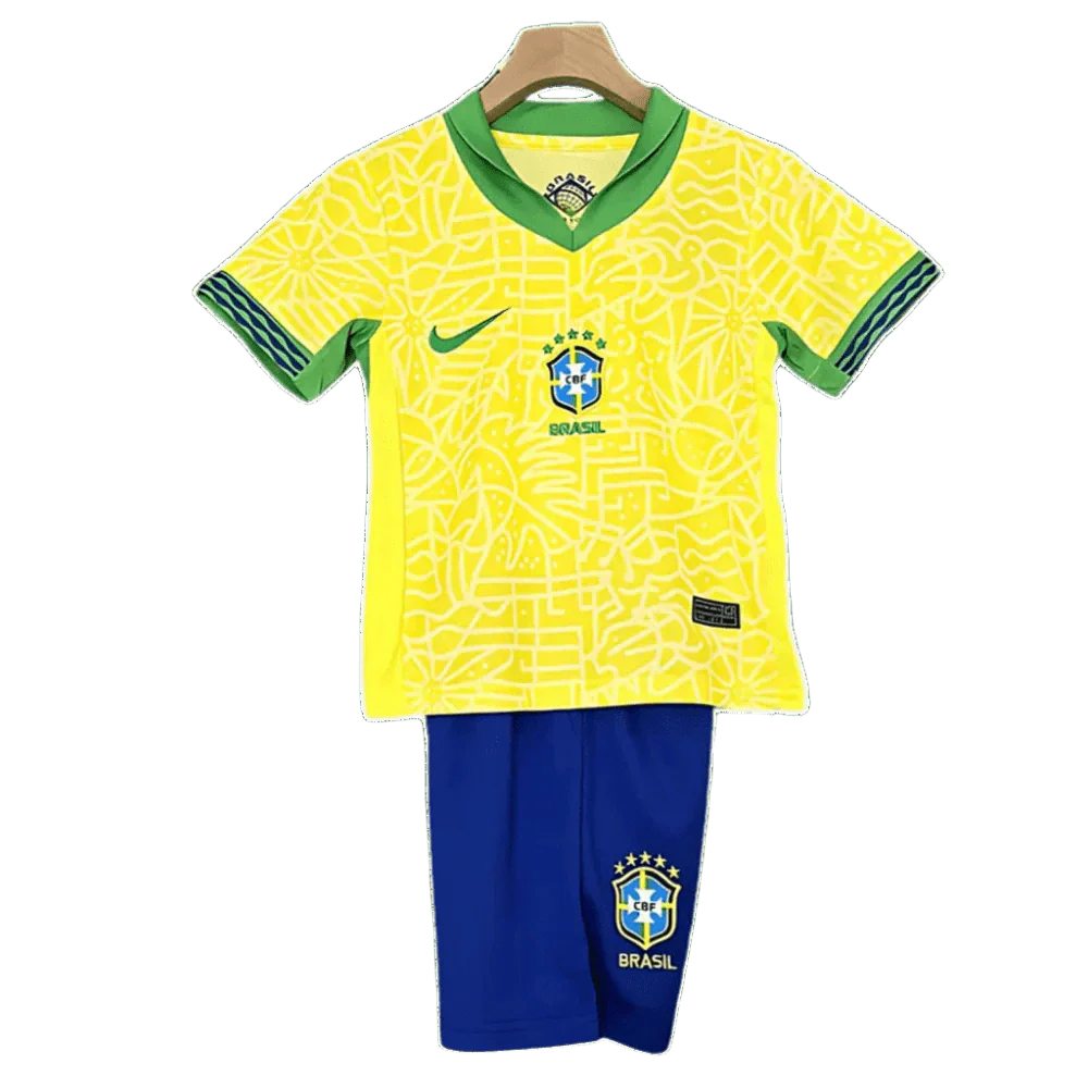 Conjunto Infantil Seleção Brasileira I 2024/25 - Amarelo