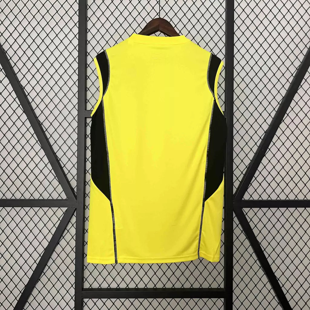 Camisa Flamengo Treino Regata 24/25 Torcedor Adidas Masculino - Amarelo e Preto