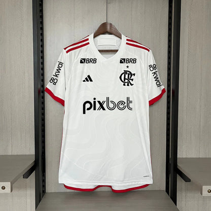 Camisa Flamengo C/ Patrocínios Away 2024/25 Torcedor Adidas Masculino - Branco