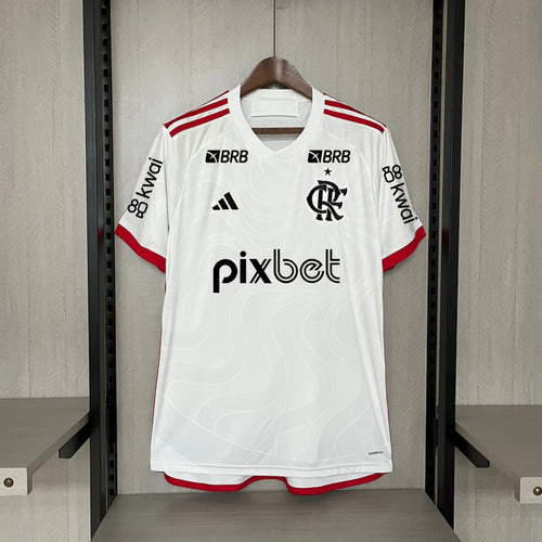 Camisa Flamengo C/ Patrocínios Away 2024/25 Torcedor Adidas Masculino - Branco