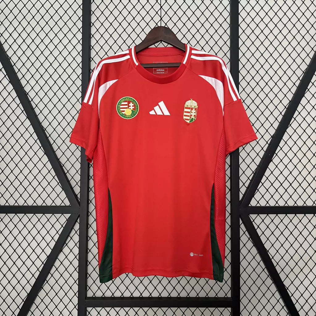 Camisa Hungria Home Eurocopa 24/25 - Torcedor Adidas Masculino - Vermelho