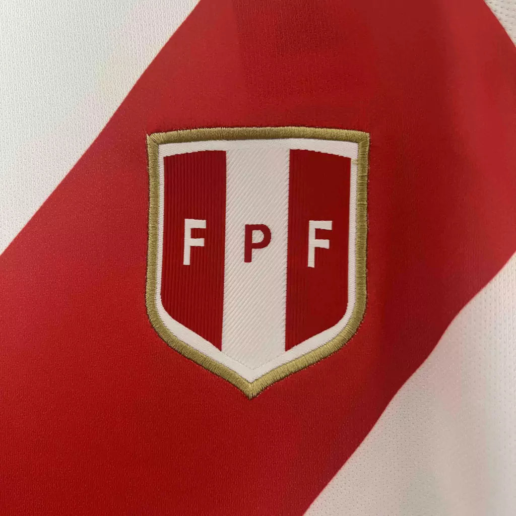 Camisa Seleção Peru Home Copa América 24/25 - Torcedor Adidas Masculino - Dourado