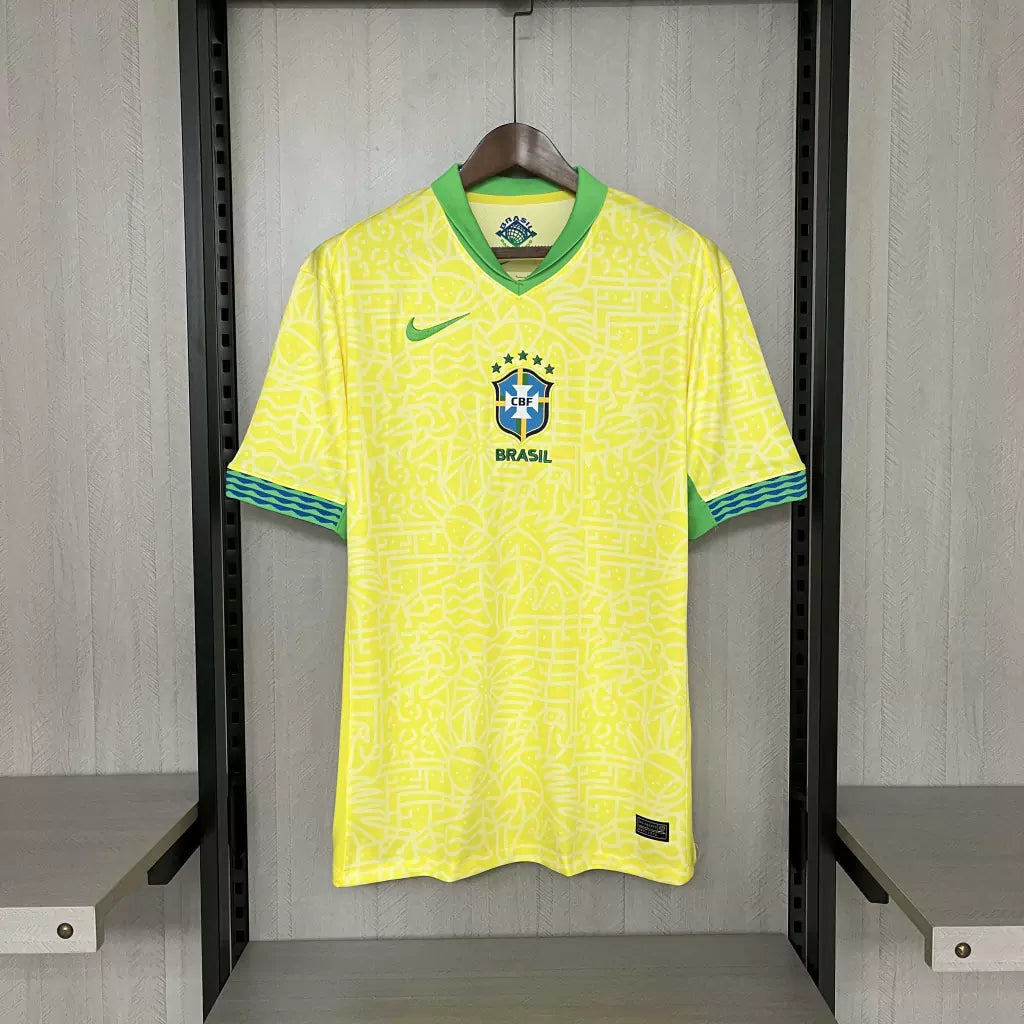 Camisa Seleção Brasileira I Home 24/25 - Torcedor Nike Masculina - Amarelo