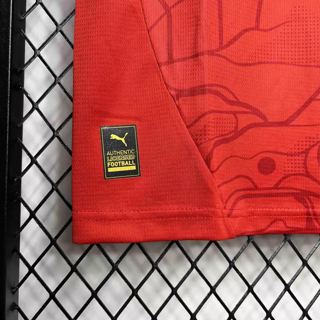 Camisa Áustria Home Eurocopa 24/25 - Torcedor Puma Masculino - Vermelho