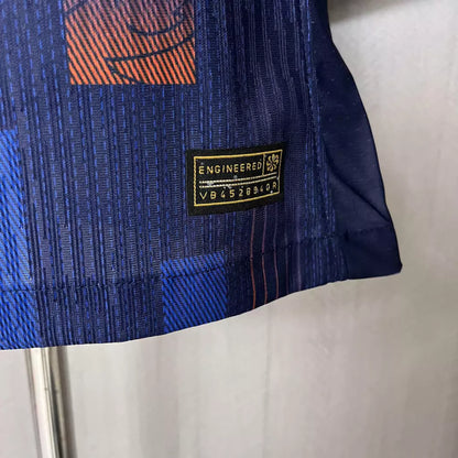 Camisa Holanda Away 24/25 - Jogador Nike Masculino - Azul e Laranja