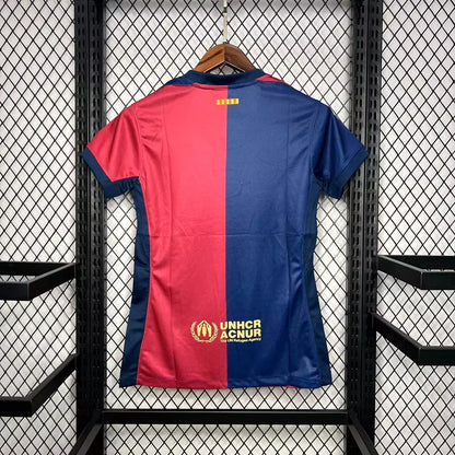 Camisa Barcelona Home x Travis Scott 24/25 - Torcedor Feminina - Azul/Vermelho