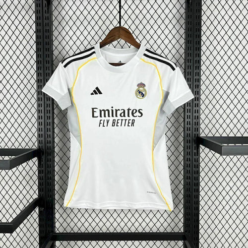 Camisa Real Madrid Home 25/26 - Torcedor Adidas Feminina - Branco-