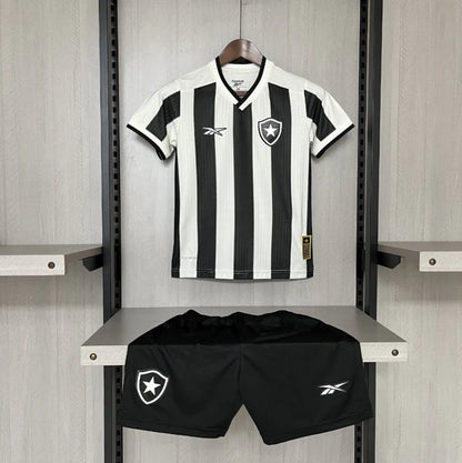 Conjunto Infantil Botafogo Home 24/25 Reebok - Preto e Branco