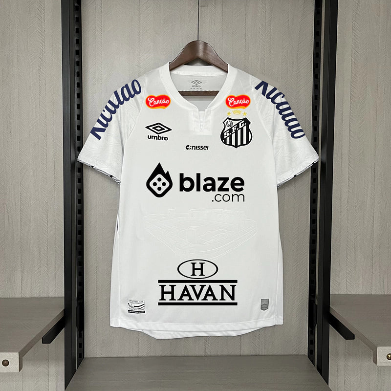Camisa Peixão Home Patrocinadores 2024/25 - Torcedor Umbro Masculino - Branco