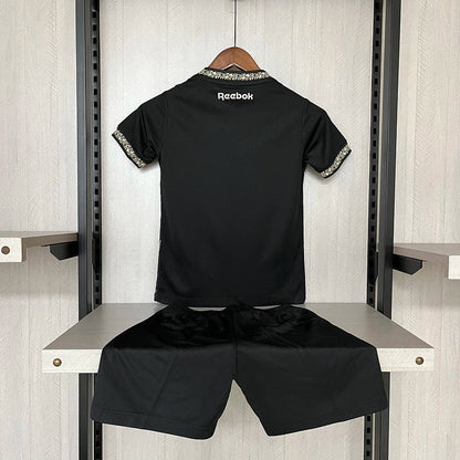 Conjunto Infantil Botafogo Away 24/25 Reebok - Preto e Dourado