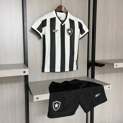 Conjunto Infantil Botafogo Home 24/25 Reebok - Preto e Branco