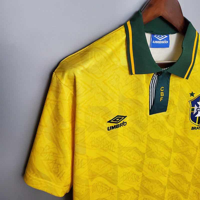 Camisa Seleção Brasileira Retrô Home 1991/93 Torcedor Nike Masculina - Amarelo