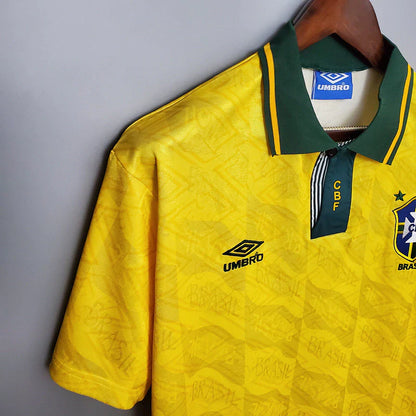 Camisa Seleção Brasileira Retrô Home 1991/93 Torcedor Nike Masculina - Amarelo