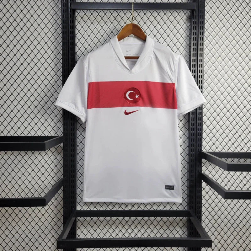 Camisa Turquia Home Eurocopa 24/25 - Torcedor Nike Masculino - Branco
