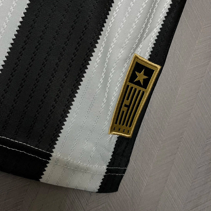 Conjunto Infantil Botafogo Home 24/25 Reebok - Preto e Branco