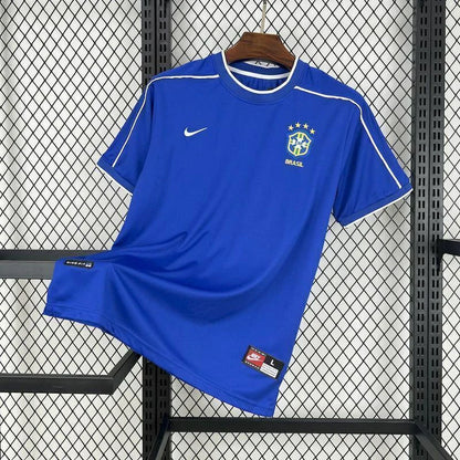 Camisa Seleção Brasileira Retrô Away 1998 Torcedor Nike Masculina - Azul
