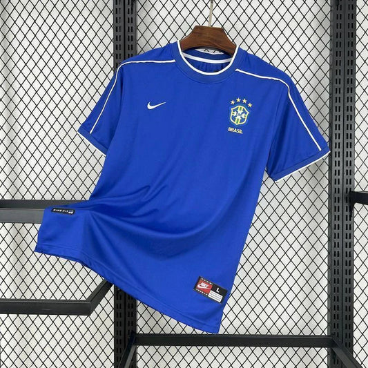 Camisa Seleção Brasileira Retrô Away 1998 Torcedor Nike Masculina - Azul