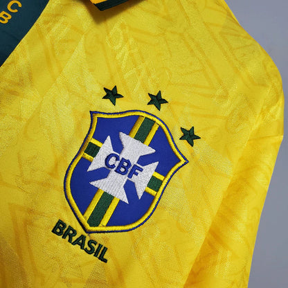 Camisa Seleção Brasileira Retrô Home 1991/93 Torcedor Nike Masculina - Amarelo