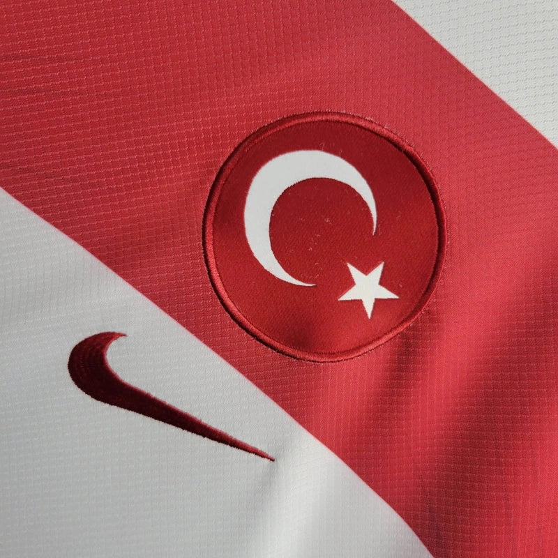 Camisa Turquia Home Eurocopa 24/25 - Torcedor Nike Masculino - Branco