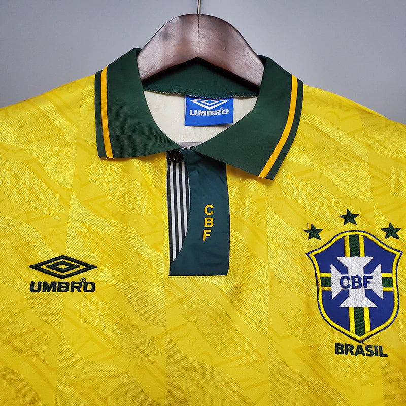 Camisa Seleção Brasileira Retrô Home 1991/93 Torcedor Nike Masculina - Amarelo