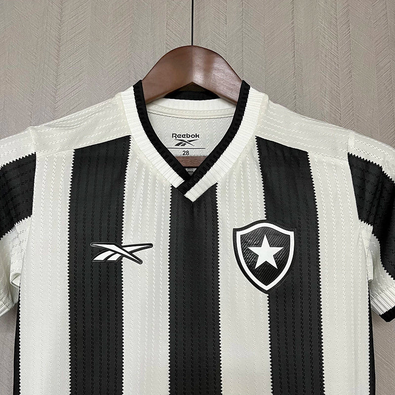 Conjunto Infantil Botafogo Home 24/25 Reebok - Preto e Branco