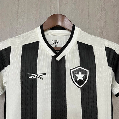 Conjunto Infantil Botafogo Home 24/25 Reebok - Preto e Branco