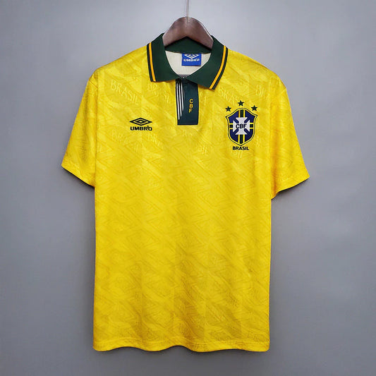 Camisa Seleção Brasileira Retrô Home 1991/93 Torcedor Nike Masculina - Amarelo