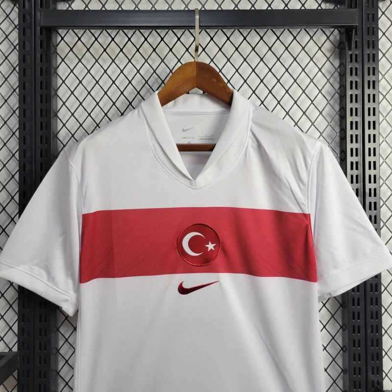 Camisa Turquia Home Eurocopa 24/25 - Torcedor Nike Masculino - Branco