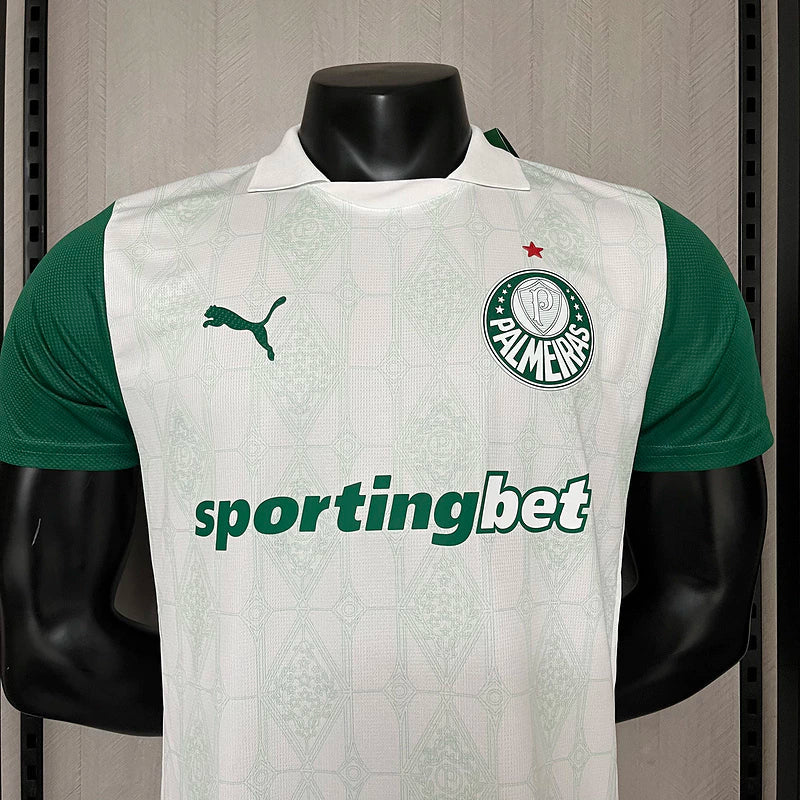 Camisa Palmeiras Away 2025/26 - Versão Jogador Puma Masculino - Branco