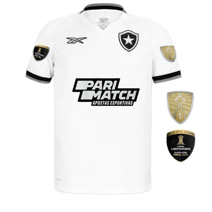 Camisa Botafogo Third III Com Patrocínio e Patch Libertadores 2024/25 - Torcedor Reebok Masculino - Branco