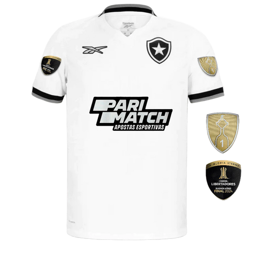 Camisa Botafogo Third III Com Patrocínio e Patch Libertadores 2024/25 - Torcedor Reebok Masculino - Branco