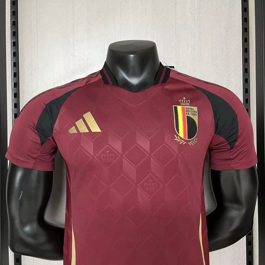 Camisa Bélgica Home 24/25 - Jogador Adidas Masculino - Vinho