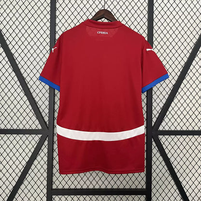 Camisa Sérvia Home Eurocopa 24/25 - Torcedor Puma Masculino - Vermelho